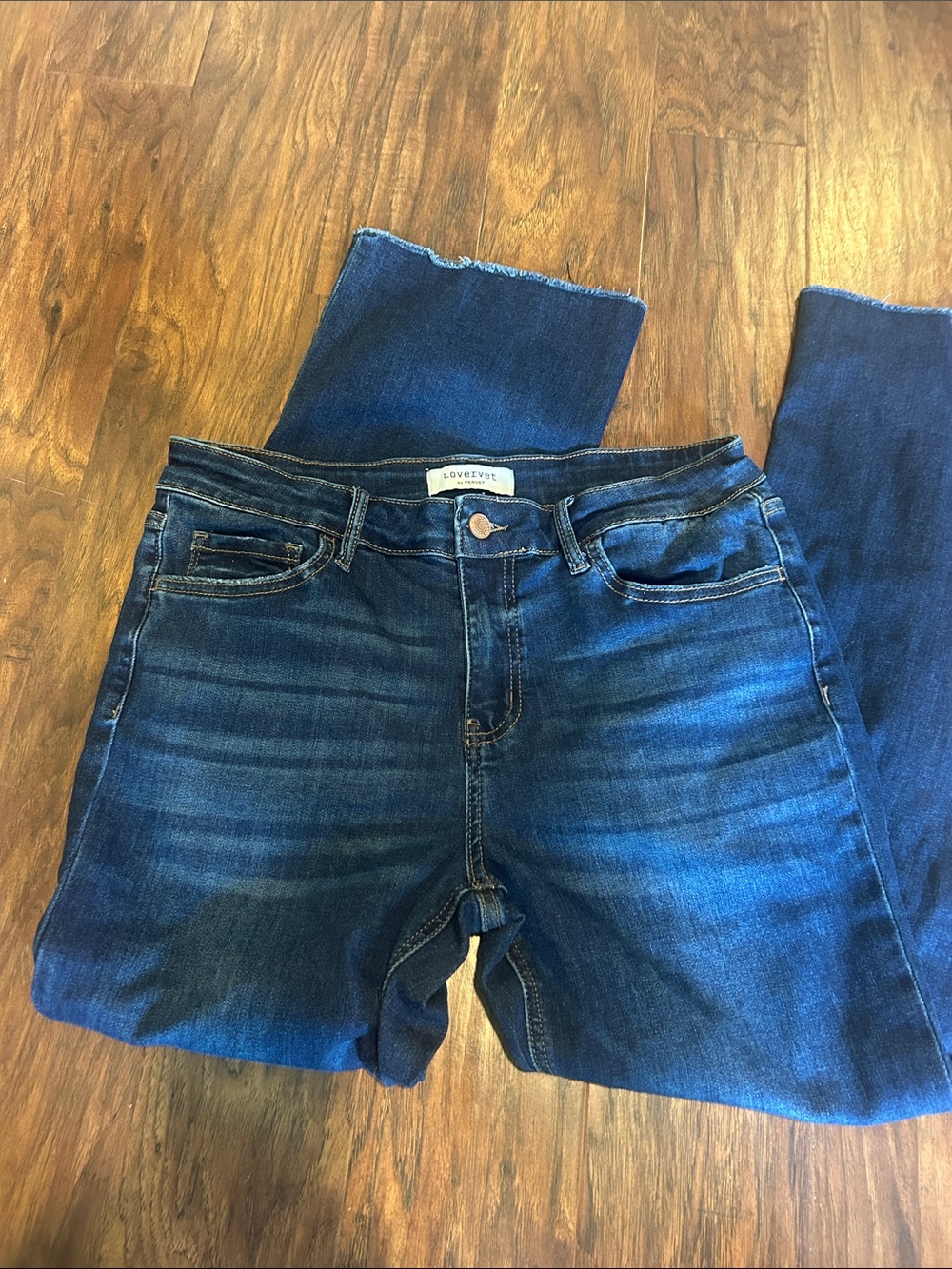 Dark Blue Lovervet Women's Jeans raw hem 31/13